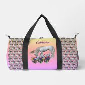 Einhorn und Schmetterlinge Personalisiert Duffle Bag (Vorderseite)