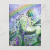 Einhorn und Schmetterlinge Postkarte (Vorderseite)