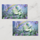 Einhorn und Schmetterlinge Visitenkarte (Vorne/Hinten)