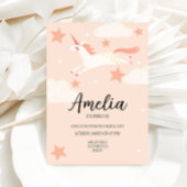 Einhorn und Sterne Geburtstag Einladung