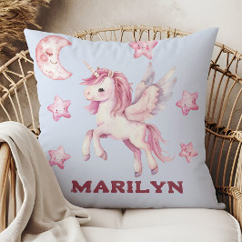 Einhorn und Sterne Kissen