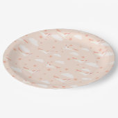 Einhorn und Sterne Pappteller (Schrägansicht)