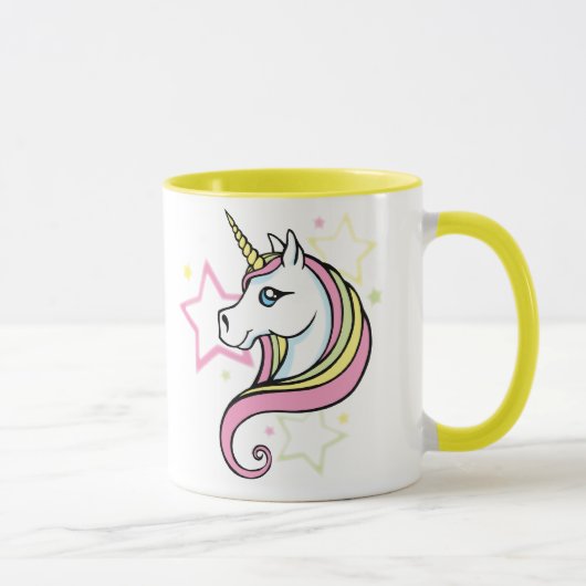 Einhorn und Sterne Tasse (Rechts)