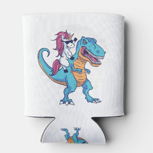Einhorn und T-Rex Dosenkühler (Rückseite)