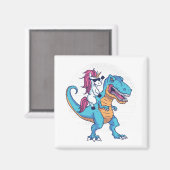 Einhorn und T-Rex Magnet (Vorderseite/Rückseite)