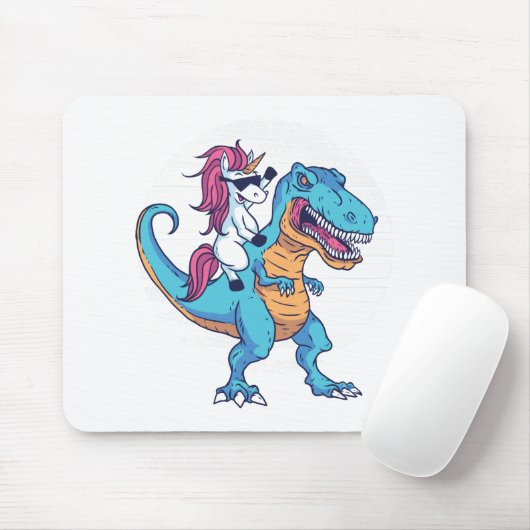 Einhorn und T-Rex Mousepad (Mit Mouse)