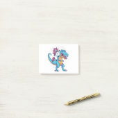 Einhorn und T-Rex Post-it Klebezettel (Auf Schreibtisch)