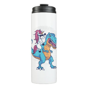 Einhorn und T-Rex Thermosbecher