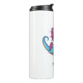 Einhorn und T-Rex Thermosbecher (Nach links gedreht)