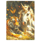Einhorn und Tiger Klemmbrett (Rückseite)