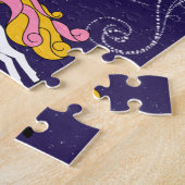 Einhorn und Umbrella Whimsical Cartoon Art Puzzle (Seite)