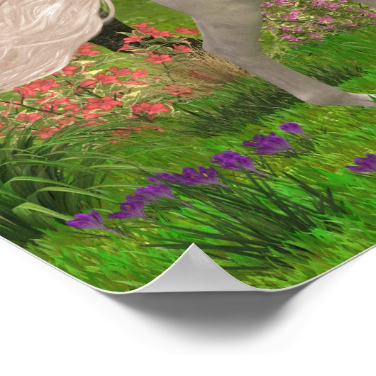 Einhorn und Wald Poster (Ecke)