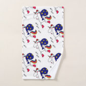 Einhorn und Weihnachten. Badhandtuch Set (Handtuch)