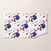 Einhorn und Weihnachten. Badhandtuch Set (Handtuch)