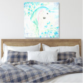 Einhorn unter den Morgenglorien Leinwanddruck (Insitu (Schlafzimmer))