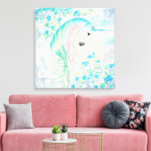 Einhorn unter den Morgenglorien Leinwanddruck (Insitu (Wohnzimmer))