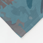Einhorn unter Regenbogen & unter den Herzen Fleecedecke (Ecke)