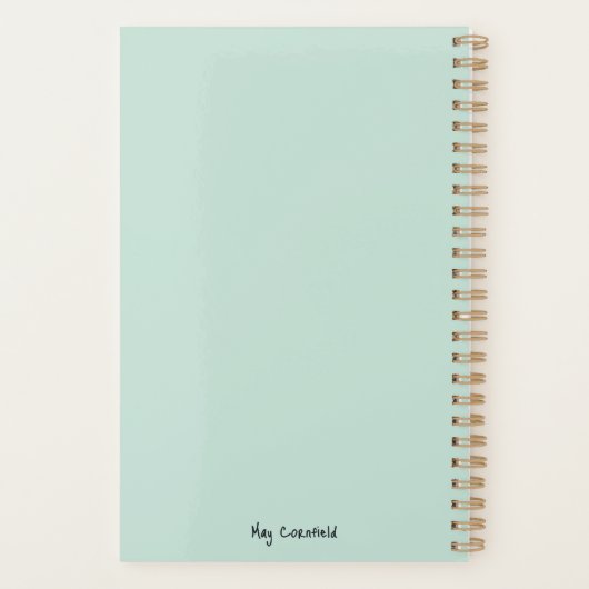 Einhorn unter Regenbogen & unter den Herzen Planer (Rückseite)