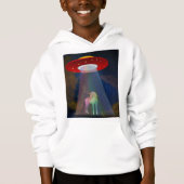 Einhorn unter UFO-Regenbogenbeam am Night, ZKoA Hoodie (Vorderseite)
