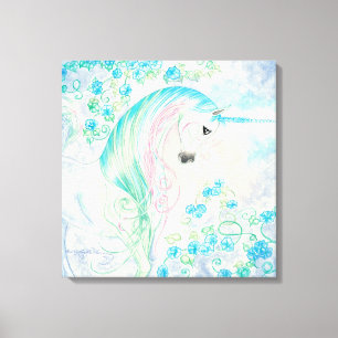Einhorn unter Winden Leinwanddruck