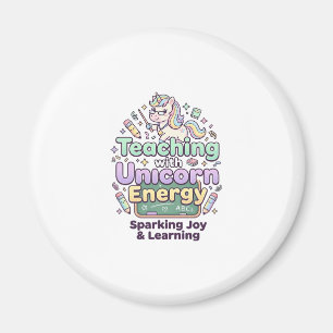 Einhorn-Unterricht mit Einhorn-Energie Fett-Typogr Magnet