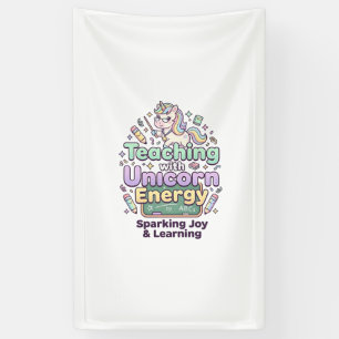Einhorn-Unterricht mit Einhorn-Energie Fettgedruck Banner