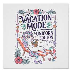 Einhorn Urlaubsmodus Einhorn Edition Süße App Poster