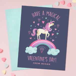 Einhorn-Valentinstag-Grußkarte Mitteilungskarte