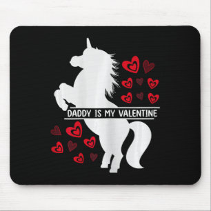 Einhorn Valentinstag Süßer Daddy ist mein Valentin Mousepad