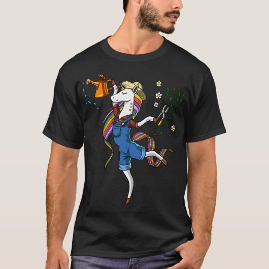 Einhorn-Veganer-Gärtner T-Shirt (Vorderseite)