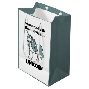 Einhorn, verbunden mit dem Universum Einhorn Mittlere Geschenktüte