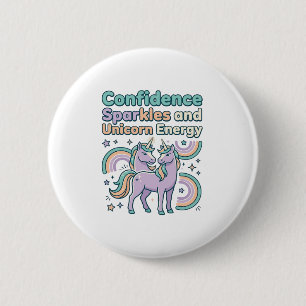 Einhorn-Vertrauensfunken und Einhorn-Energie-T-Shi Button