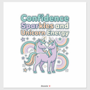 Einhorn-Vertrauensfunken und Einhorn-Energie-Tre Aufkleber