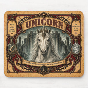 Einhorn, Vintage-Zirkusmonster Mousepad