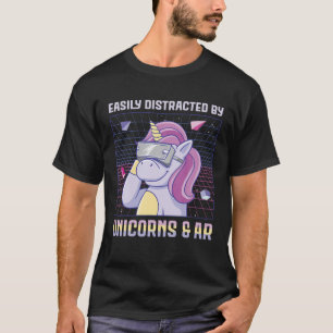 Einhorn Virtual Reality VR-Spieler Regenbogen Magi T-Shirt