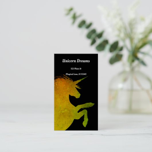 Einhorn Visitenkarte (Stehend Vorderseite)