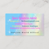 Einhorn Visitenkarte (Rückseite)