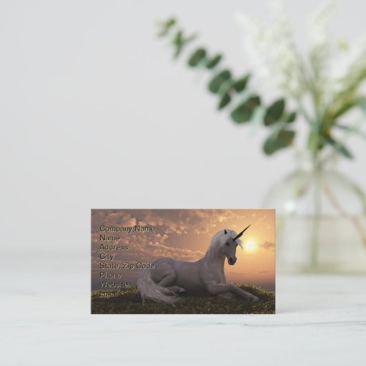 Einhorn Visitenkarte (Stehend Vorderseite)