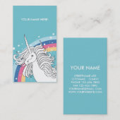 EINHORN-VISITENKARTE-BLAU VISITENKARTE (Vorne/Hinten)