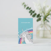 EINHORN-VISITENKARTE-BLAU VISITENKARTE (Stehend Vorderseite)