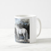 Einhorn Vollmond Glauben Kaffeetasse (VorderseiteRechts)