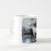Einhorn Vollmond Glauben Kaffeetasse (Vorderseite Links)