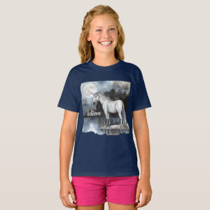 Einhorn Vollmond Glauben T-Shirt