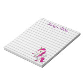 Einhorn von Cartoon, Brauch Notizblock (Rotiert)