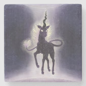 Einhorn von Void Aether und Space Fantasy Art Steinuntersetzer (Vorderseite)