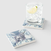 Einhorn von Water Element Fantasy Art Steinuntersetzer (Seitenansicht)