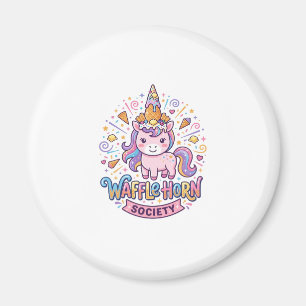 Einhorn-Waffel-Horn-Gesellschaft Druckfertige Bekl Magnet