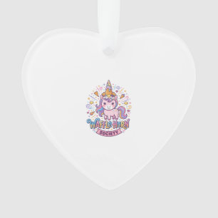 Einhorn-Waffel-Horn-Gesellschaft Druckfertige Bekl Ornament