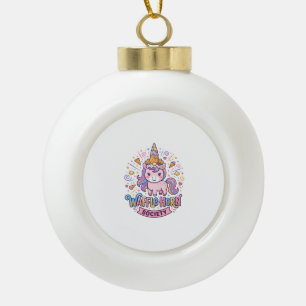 Einhorn-Waffelhorn-Gesellschaft Druckfertige Bekle Keramik Kugel-Ornament
