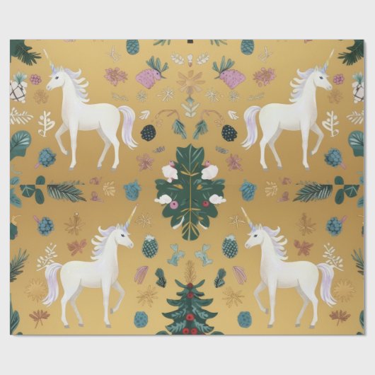 Einhorn-Wald-Geschenkpapier Geschenkpapier (Flach)